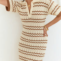 Cobble Stone Knit Maxi Dress Cream