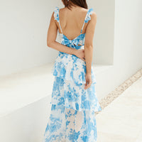 Ocean Mist Midi Dress Blue