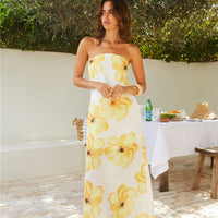 Daydream Daze Strapless Maxi Dress Print