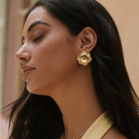 18k Gold Plated Soliel Earrings Gold