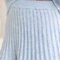 Season Of Dreams Knit Mini Skirt Blue