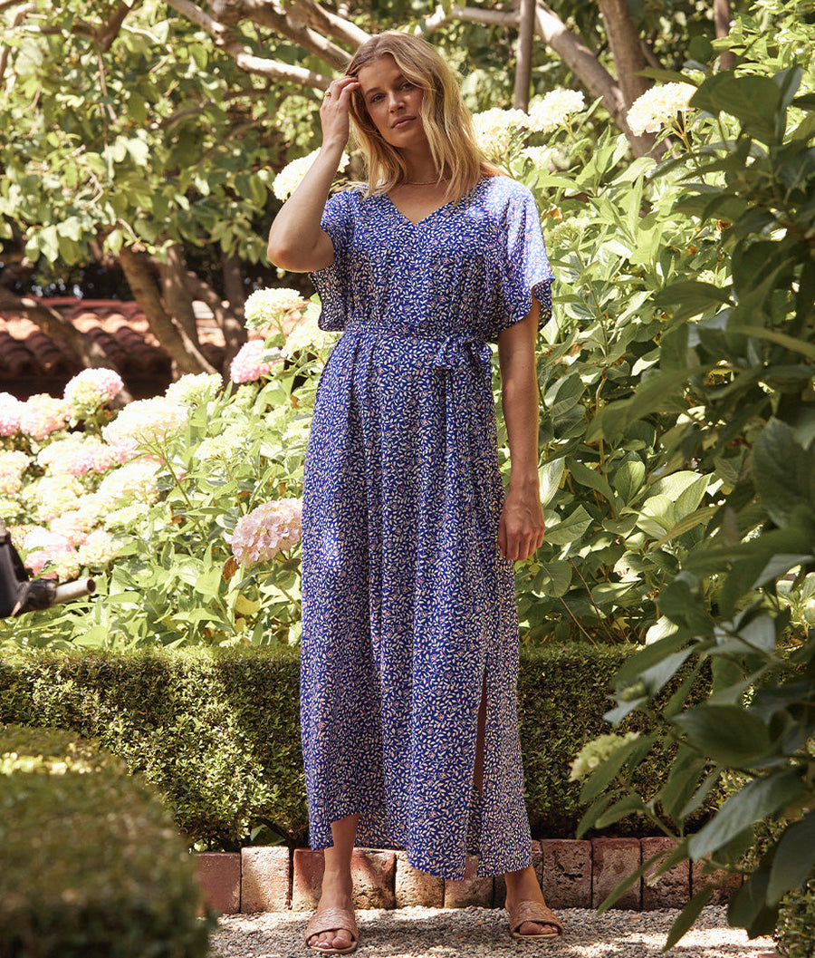 The Easy Breezy Voile Maxi Dress Cover-Up - Twilight Floral