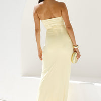 Kleo Strapless Maxi Dress Yellow