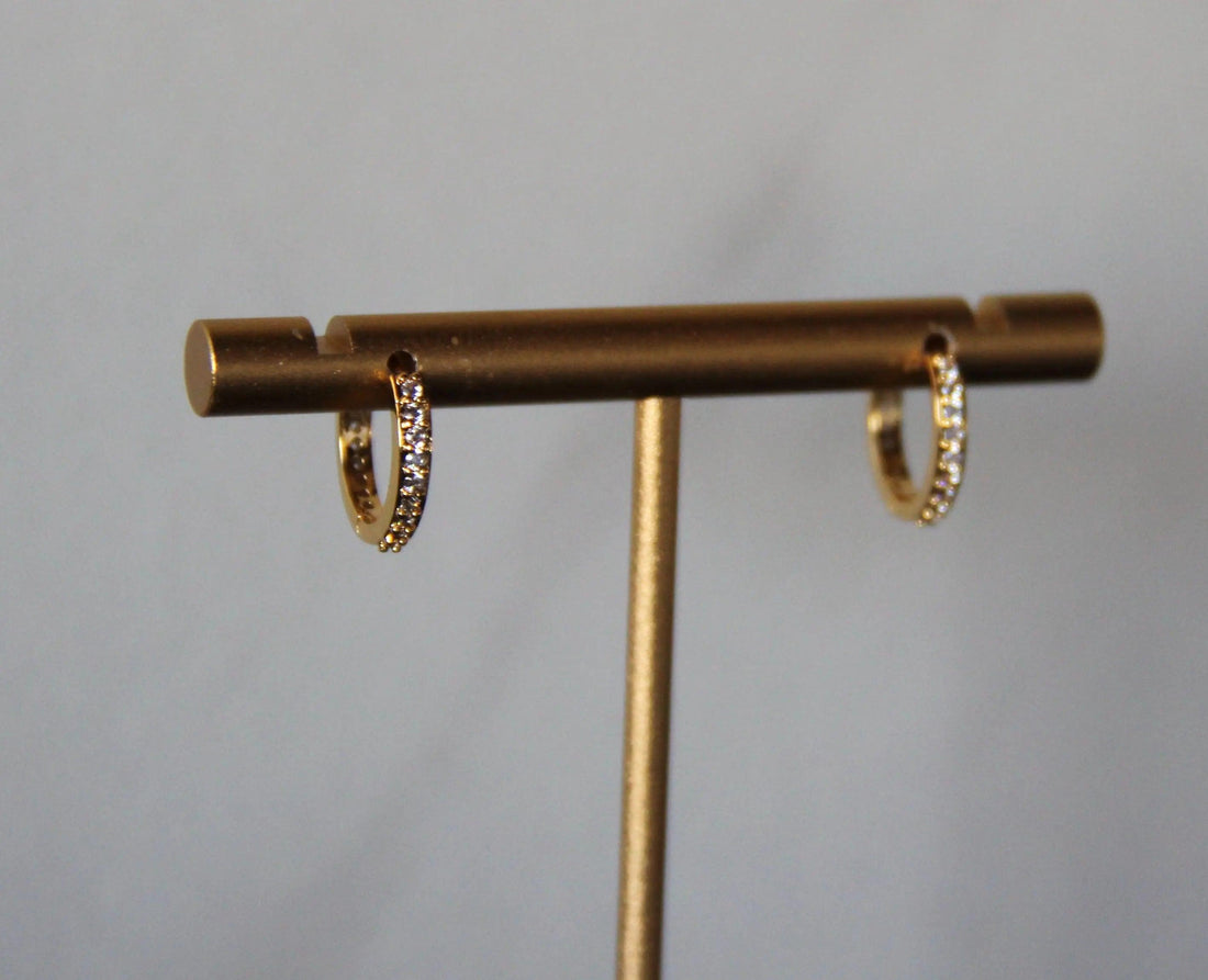 Celia Crystal Huggie Hoops