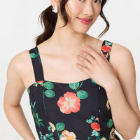 Floral Sleeveless Skater Midi Dress