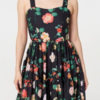 Floral Sleeveless Skater Midi Dress