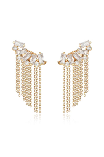 Baguette Crystal Three-In-One Ear Crawlers