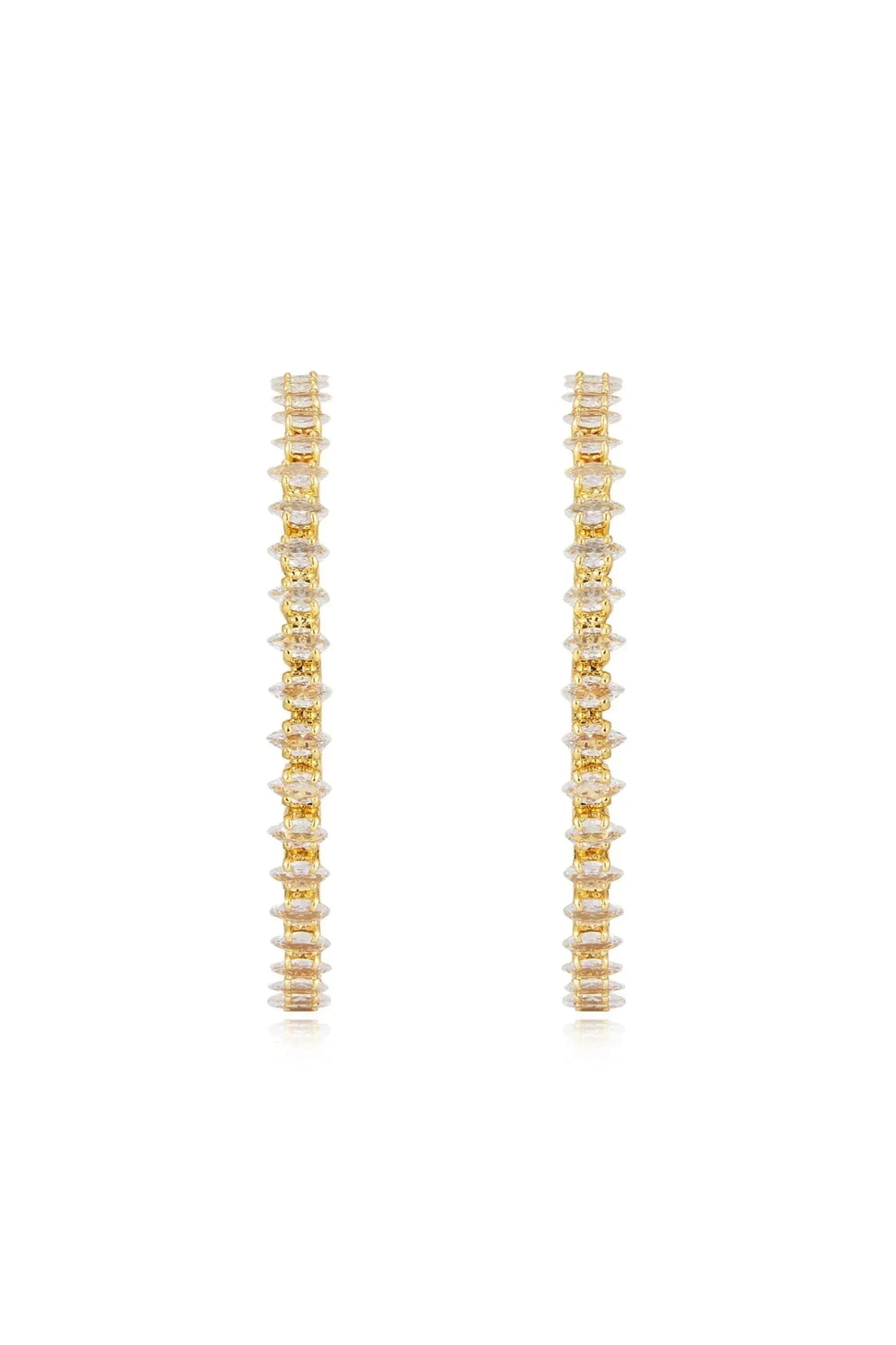 18k Spotlight Crystal Hoop Earrings