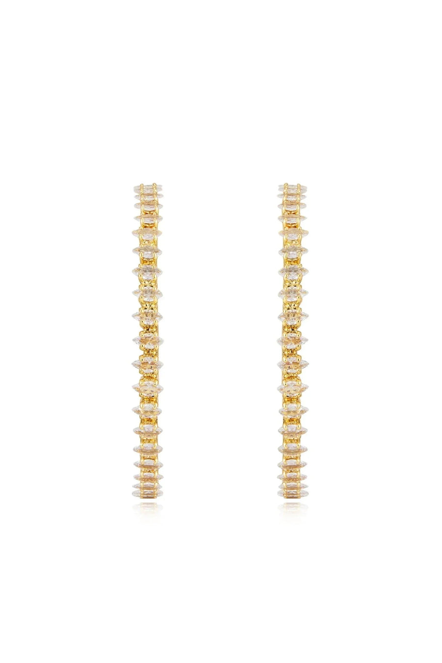 18k Spotlight Crystal Hoop Earrings