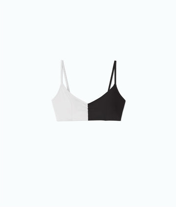 The Split Wanderlust Bikini Top - Sea Urchin & White Sand