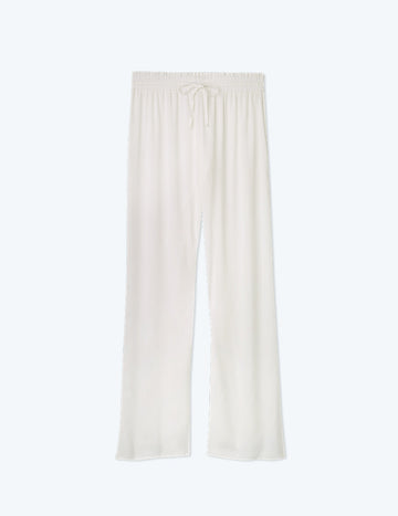 The Palazzo Pant With Ties - White Sand