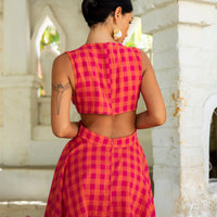 FORTUNATE ONE Sunset Picnic Mini Dress Pink