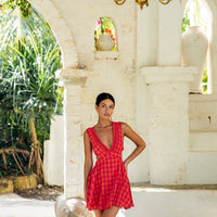 FORTUNATE ONE Sunset Picnic Mini Dress Pink
