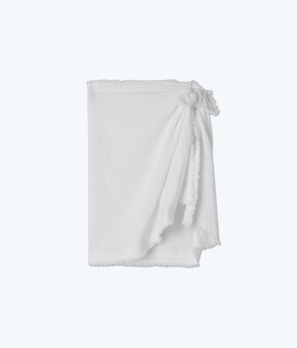 The Going Places Gauze Sarong - White Sand