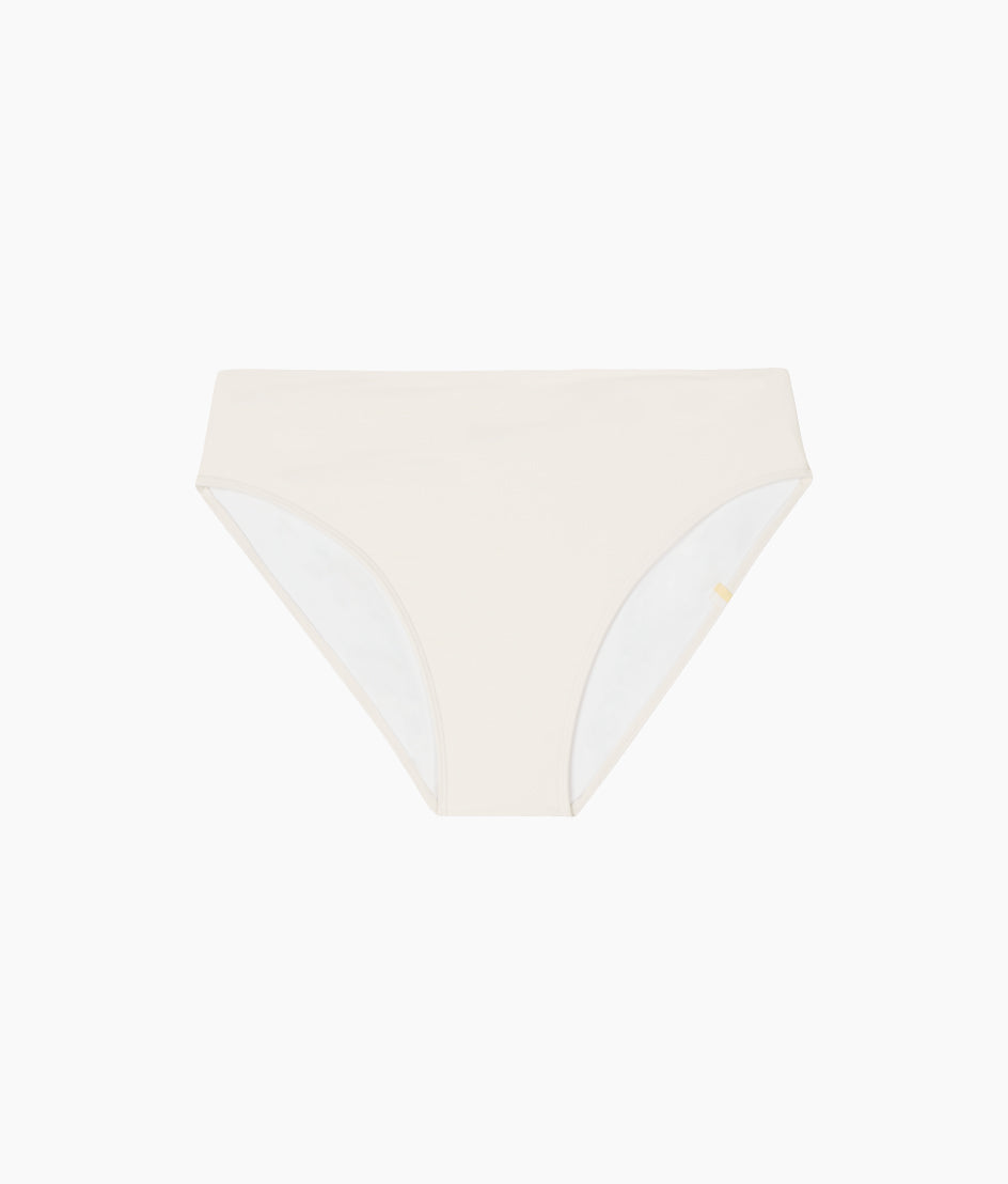 The Classic Mid-Rise Bikini Bottom - White Sand