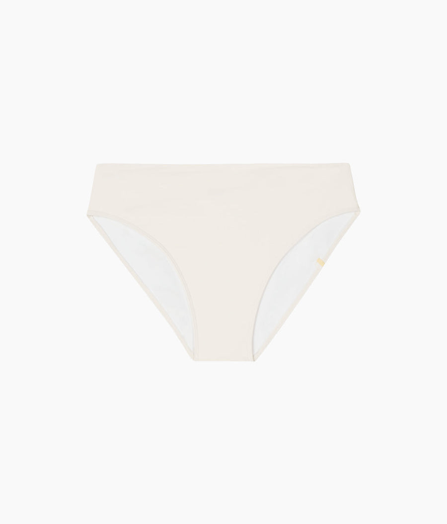 The Classic Mid-Rise Bikini Bottom - White Sand