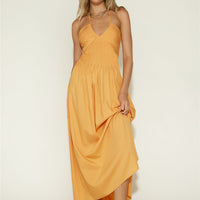 Cross My Heart Maxi Dress Orange